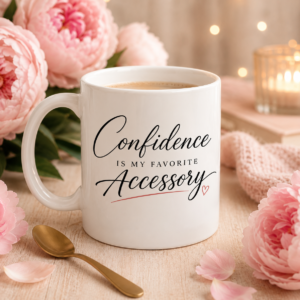 confidence is my favorite accessory elegant fashion mug