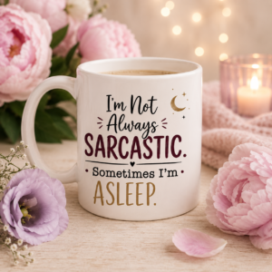 i’m not always sarcastic sometimes i’m asleep funny mug