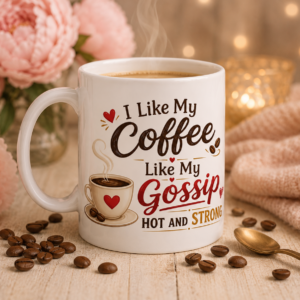 i like my coffee like my gossip – hot and strong mug
