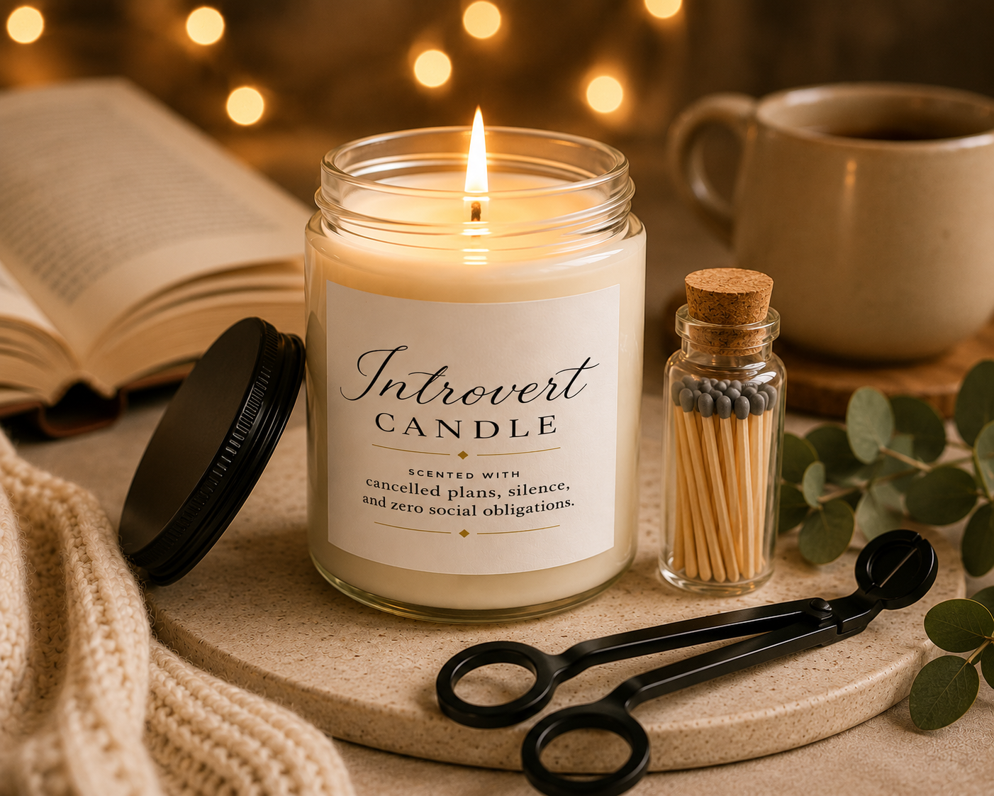 introvert candle – scented with cancelled plans, silence & zero social obligations introvert candle – scented with cancelled plans, silence & zero social obligations