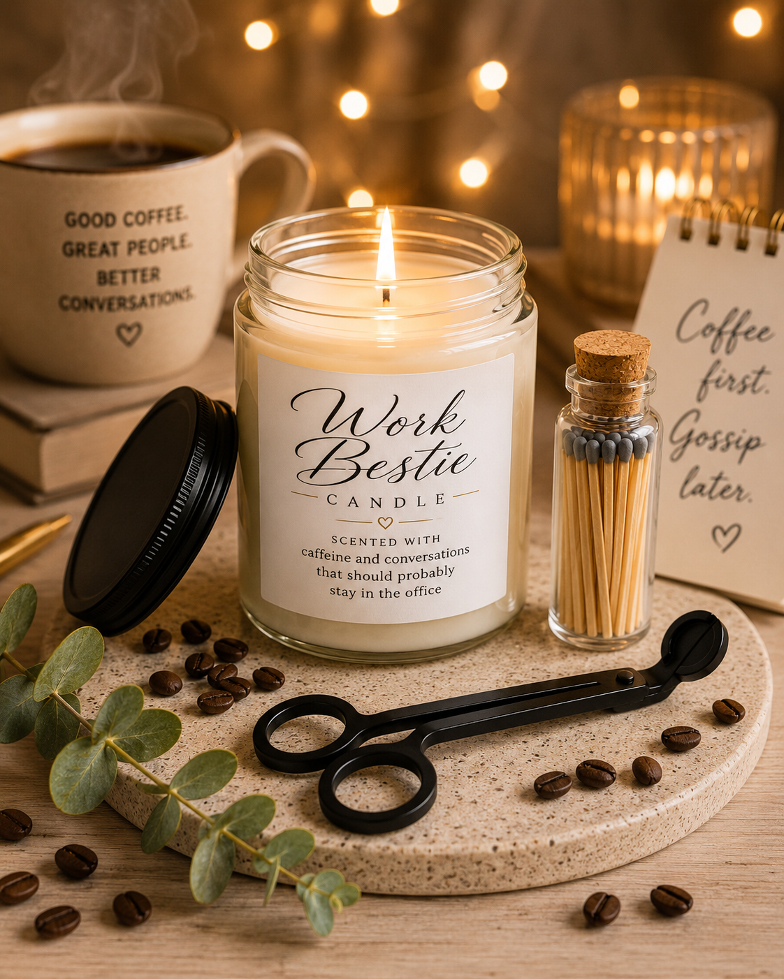 work bestie candle – scented with caffeine and conversations that should probably stay in the office work bestie candle – scented with caffeine and conversations that should probably stay in the office