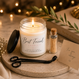 best friend candle – scented with secrets, sarcasm & questionable decisions