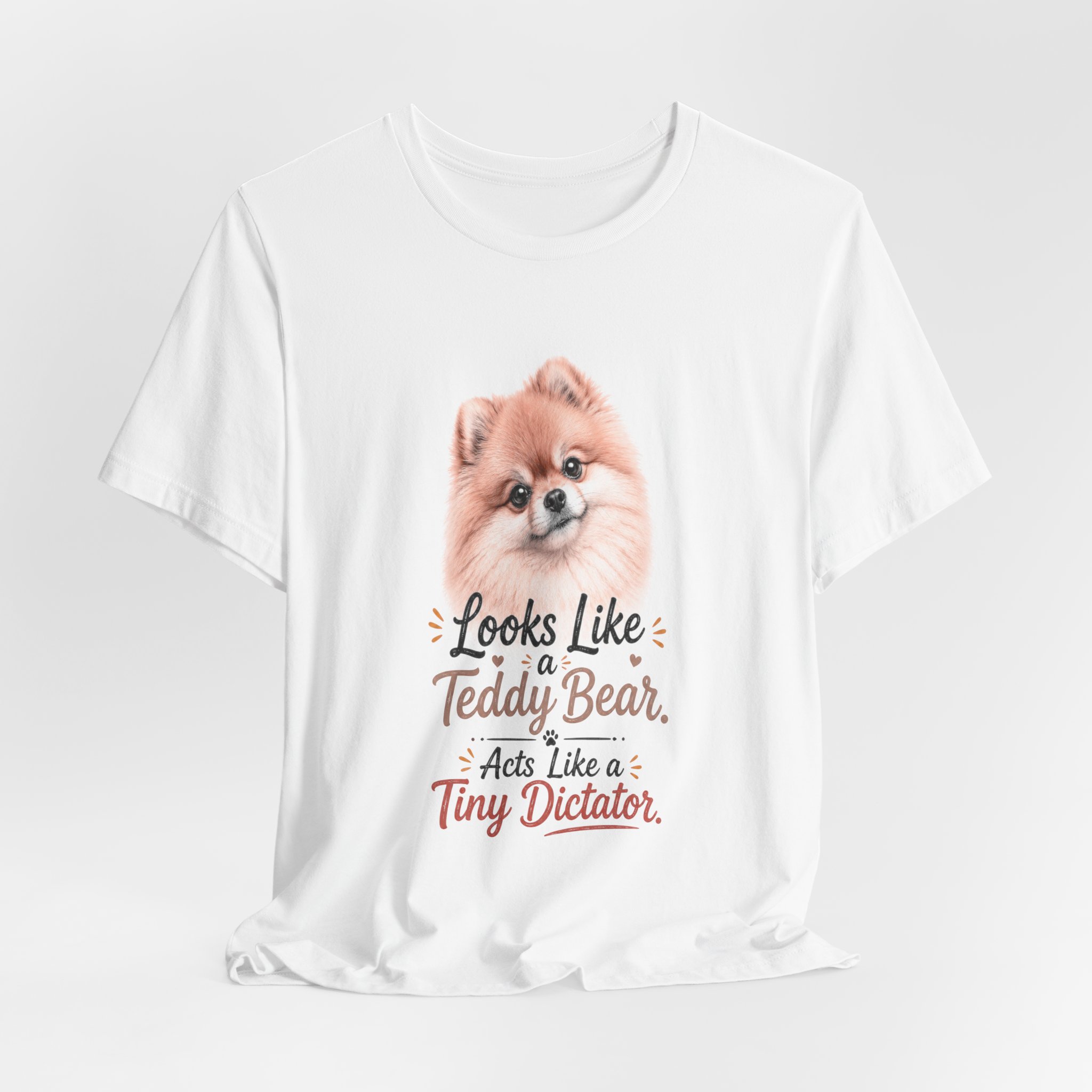 looks like a teddy bear acts like a tiny dictator cute pomeranian t shirt looks like a teddy bear acts like a tiny dictator cute pomeranian t shirt